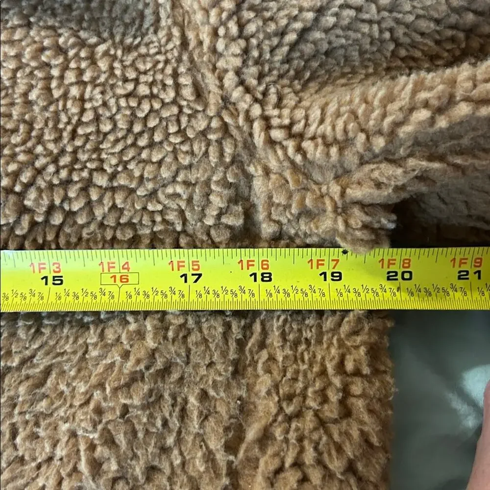 Talbots Faux Shearling Teddy Coat brown size XS - Picture 8 of 10